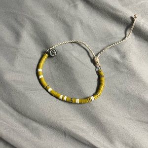 Yellow beaded pura vida bracelet